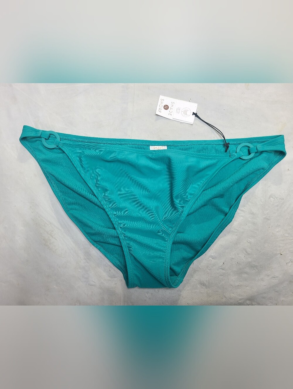 Women's Ring Detail Bikini Bottom Shade & Shore Teal Size XL